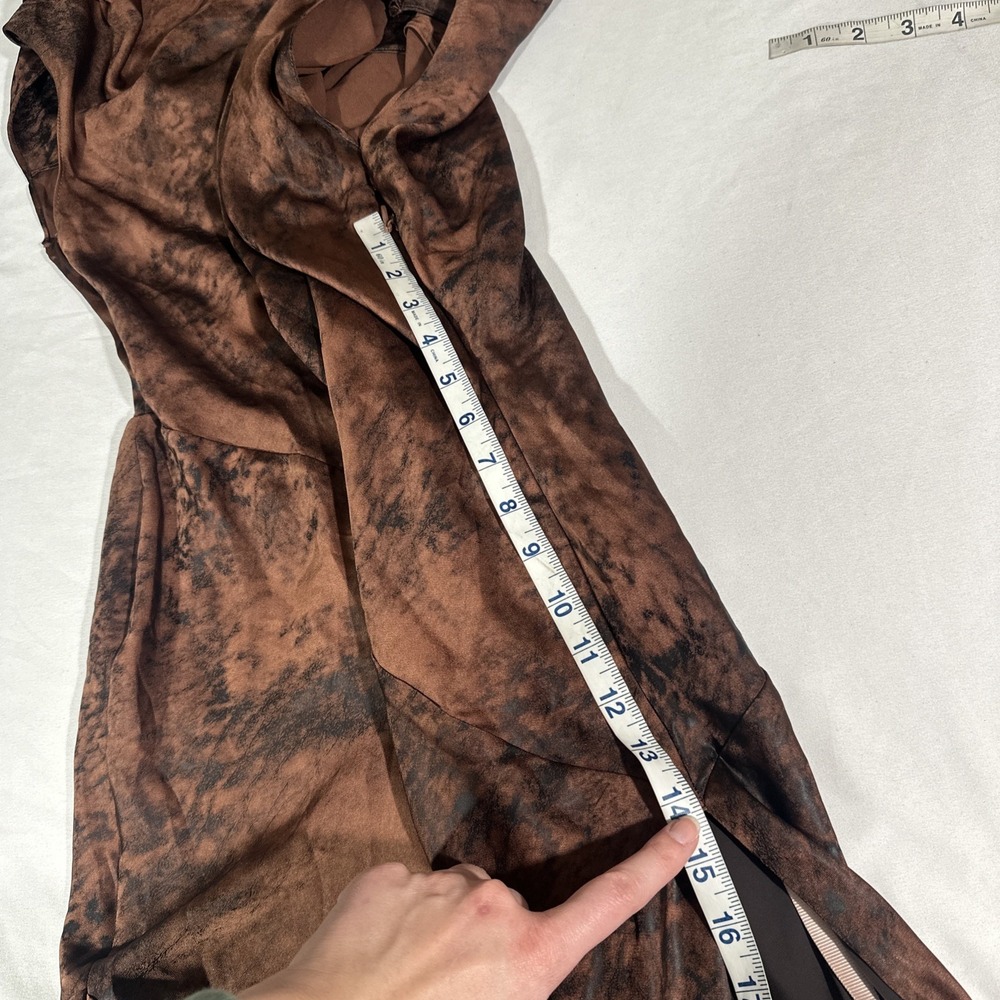 NEW $269 House‎ of CB [ Small ] ALAINA Antique Copper Bias Cut Maxi Dress 7064 - Picture 7 of 16